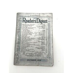 Vintage Readers Digest December 1938 Vol 33 No 200 Pre-WWII Gandhi Hitler